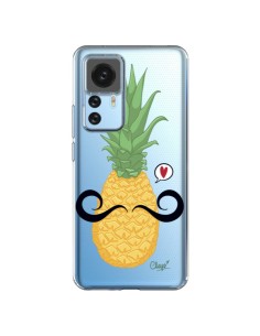 Coque Xiaomi 12T/12T Pro Ananas Moustache Transparente - Chapo