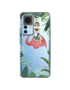 Coque Xiaomi 12T/12T Pro Lolo Love Flamant Rose Chien Transparente - Chapo