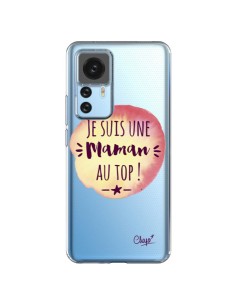 Cover Xiaomi 12T/12T Pro Sono una Mamma al Top Arancione Trasparente - Chapo
