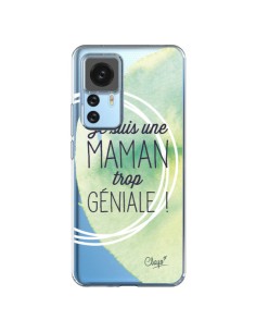 Coque Xiaomi 12T/12T Pro Je suis une Maman trop Géniale Vert Transparente - Chapo