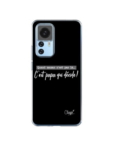 Coque Xiaomi 12T/12T Pro C'est Papa qui Décide Noir - Chapo