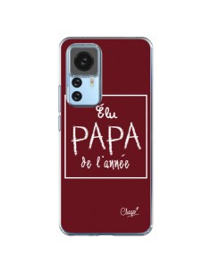 Coque Xiaomi 12T/12T Pro Elu Papa de l'Année Rouge Bordeaux - Chapo