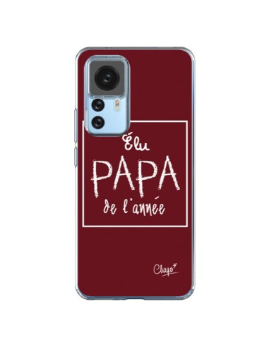 Coque Xiaomi 12T/12T Pro Elu Papa de l'Année Rouge Bordeaux - Chapo