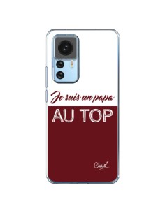 Coque Xiaomi 12T/12T Pro Je suis un Papa au Top Rouge Bordeaux - Chapo