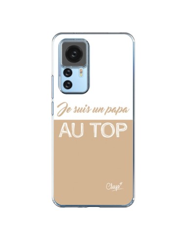 Coque Xiaomi 12T/12T Pro Je suis un Papa au Top Beige - Chapo