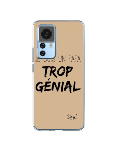 Coque Xiaomi 12T/12T Pro Je suis un Papa trop Génial Beige - Chapo