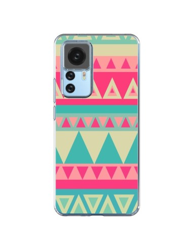Xiaomi 12T/12T Pro Case Aztec Pink Green - Eleaxart