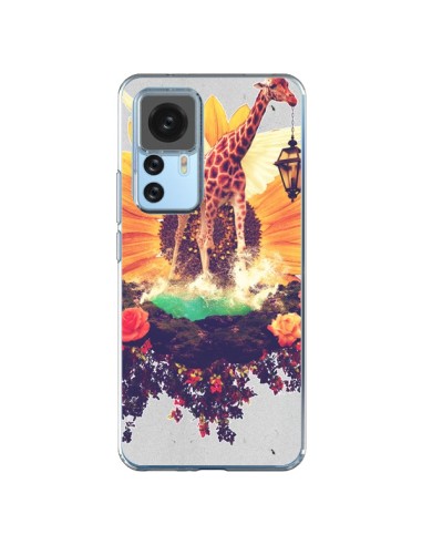 Xiaomi 12T/12T Pro Case Giraffe Flowers - Eleaxart