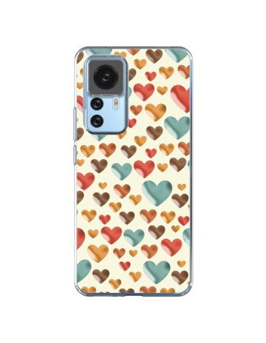 Xiaomi 12T/12T Pro Case Hearts Colorful - Eleaxart
