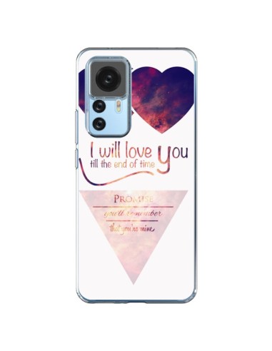 Coque Xiaomi 12T/12T Pro I will love you until the end Coeurs - Eleaxart