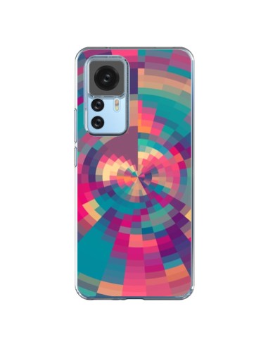 Cover Xiaomi 12T/12T Pro Spirales di Colori Rosa Viola - Eleaxart