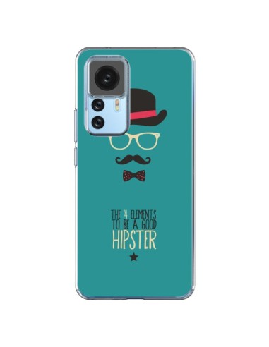 Xiaomi 12T/12T Pro Case Hat, Glasses, Moustache, Bow Tie to be a Good Hipster - Eleaxart