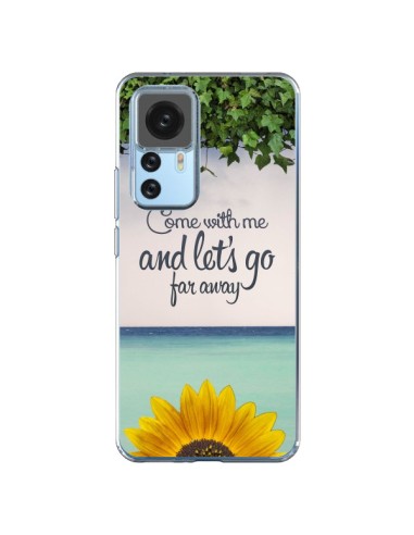 Coque Xiaomi 12T/12T Pro Let's Go Far Away Flower Fleur Tournesol - Eleaxart