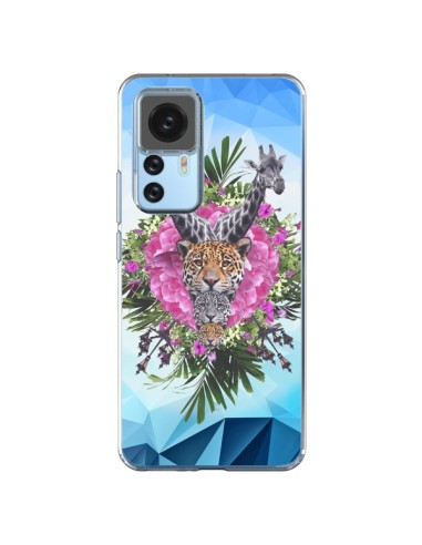 Xiaomi 12T/12T Pro Case Giraffe Lions Tigers Jungle - Eleaxart
