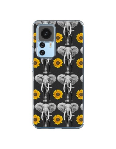 Xiaomi 12T/12T Pro Case Elephant Sunflowers - Eleaxart