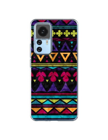Coque Xiaomi 12T/12T Pro Triangles Pattern Azteque - Eleaxart