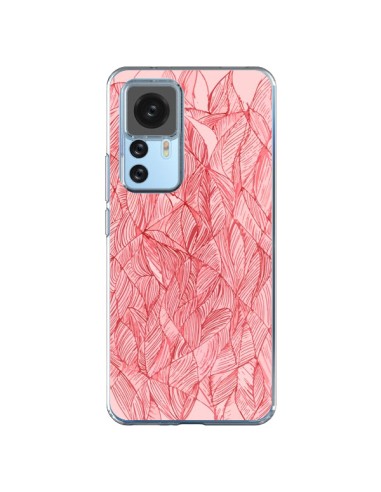 Coque Xiaomi 12T/12T Pro Courbes Meandre Rouge Cerise -  Léa Clément