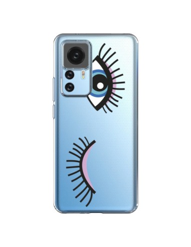 Cover Xiaomi 12T/12T Pro Occhi Blu Trasparente - Léa Clément