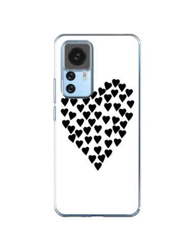 Cover Xiaomi 12T/12T Pro Cuore nei cuori Nero - Project M