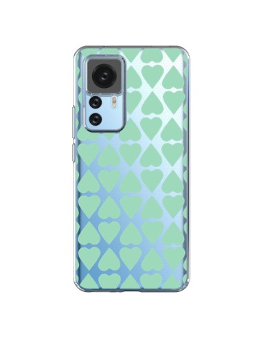 Cover Xiaomi 12T/12T Pro Cuore Verde Menta Trasparente - Project M