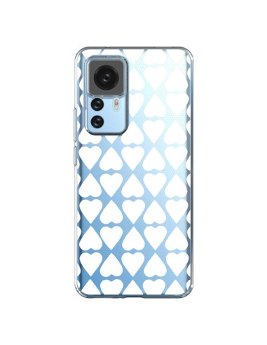 Cover Xiaomi 12T/12T Pro Cuore Bianco Trasparente - Project M