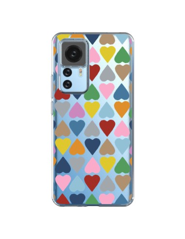 Coque Xiaomi 12T/12T Pro Coeurs Heart Couleur Transparente - Project M