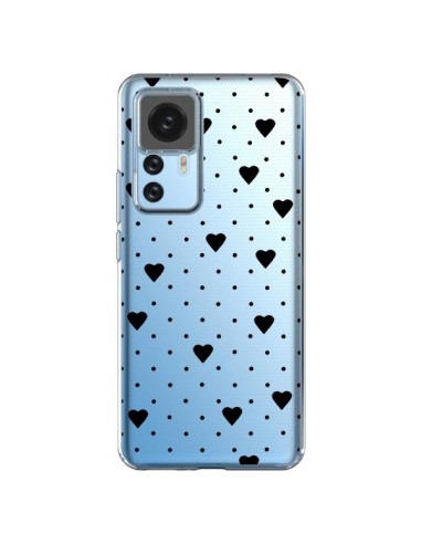 Coque Xiaomi 12T/12T Pro Point Coeur Noir Pin Point Heart Transparente - Project M