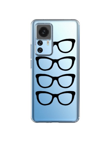 Cover Xiaomi 12T/12T Pro Occhiali da Sole Nero Trasparente - Project M