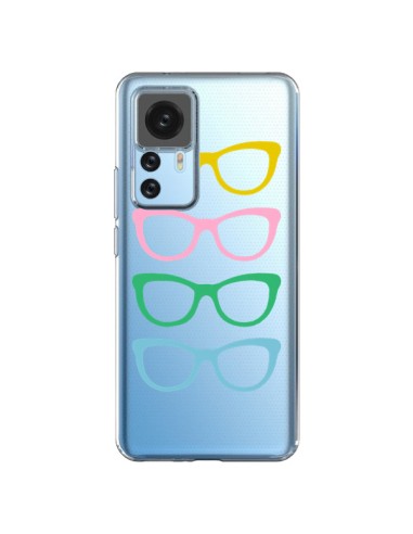 Cover Xiaomi 12T/12T Pro Occhiali da Sole Colorati Trasparente - Project M