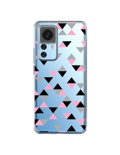 Xiaomi 12T/12T Pro Case Triangles Pink Black Clear - Project M