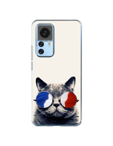 Cover Xiaomi 12T/12T Pro Gatto con occhiali - Gusto NYC