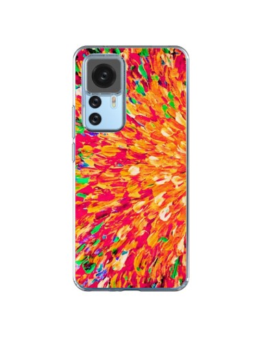 Coque Xiaomi 12T/12T Pro Fleurs Oranges Neon Splash - Ebi Emporium