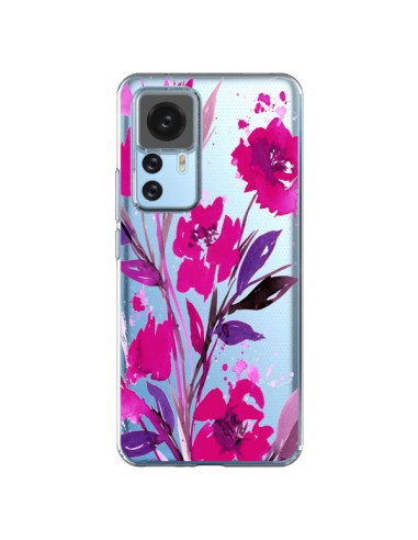 Cover Xiaomi 12T/12T Pro Rose Fiori Trasparente - Ebi Emporium