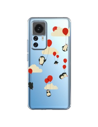Cover Xiaomi 12T/12T Pro Pinguino Palloncini Cielo Trasparente - Jay Fleck