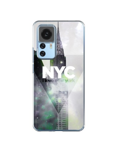 Cover Xiaomi 12T/12T Pro I Love New York City Grigio Viola Verde - Javier Martinez