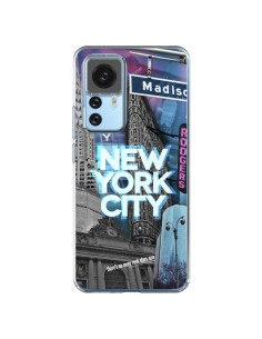 Coque Xiaomi 12T/12T Pro New York City Buildings Bleu - Javier Martinez