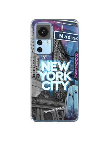 Cover Xiaomi 12T/12T Pro New York City Grattacieli Blu - Javier Martinez