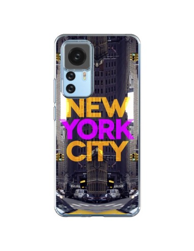 Cover Xiaomi 12T/12T Pro New York City Arancione Viola - Javier Martinez