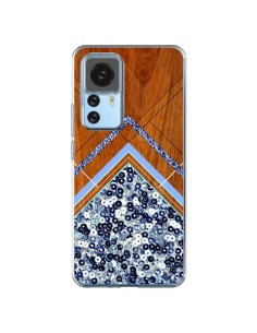 Xiaomi 12T/12T Pro Case Sequin Geometry Wood Aztec Tribal - Jenny Mhairi