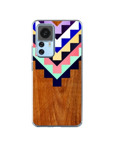Cover Xiaomi 12T/12T Pro Wooden Tribal Legno Azteco Aztec Tribal - Jenny Mhairi