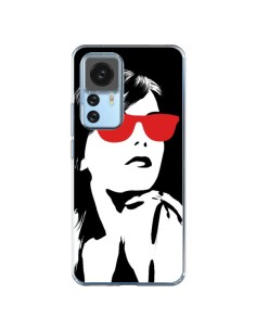 Coque Xiaomi 12T/12T Pro Fille Lunettes Rouges - Jonathan Perez