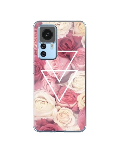 Xiaomi 12T/12T Pro Case Pink Triangles Flowers - Jonathan Perez