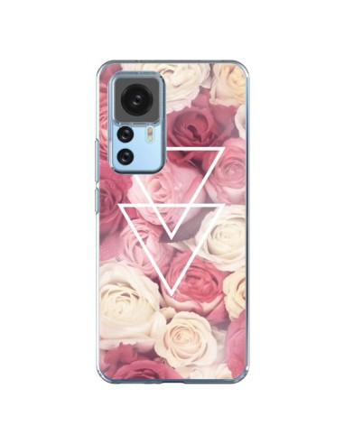 Cover Xiaomi 12T/12T Pro Rosa Triangoli Fiori - Jonathan Perez