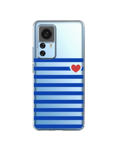 Cover Xiaomi 12T/12T Pro Mariniere Cuore Amore Trasparente - Jonathan Perez