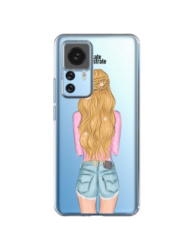 Cover Xiaomi 12T/12T Pro Blonde Don't Care Bionda Trasparente - kateillustrate