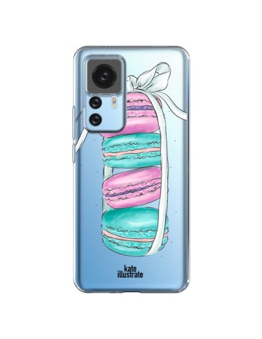 Coque Xiaomi 12T/12T Pro Macarons Pink Mint Rose Transparente - kateillustrate