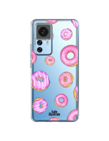 Coque Xiaomi 12T/12T Pro Pink Donuts Rose Transparente - kateillustrate