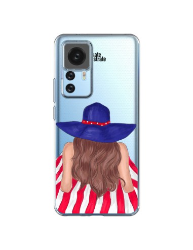 Cover Xiaomi 12T/12T Pro Beah Girl Ragazza Spiaggia Trasparente - kateillustrate