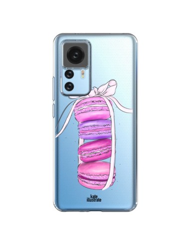 Cover Xiaomi 12T/12T Pro Macarons Rosa Viola Trasparente - kateillustrate