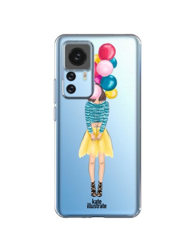 Cover Xiaomi 12T/12T Pro Ragazza Palloncini Trasparente - kateillustrate